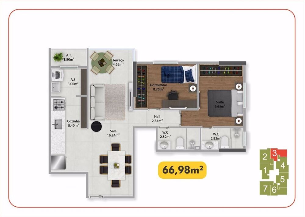Apartamento, 2 quartos, 70 m² - Foto 14