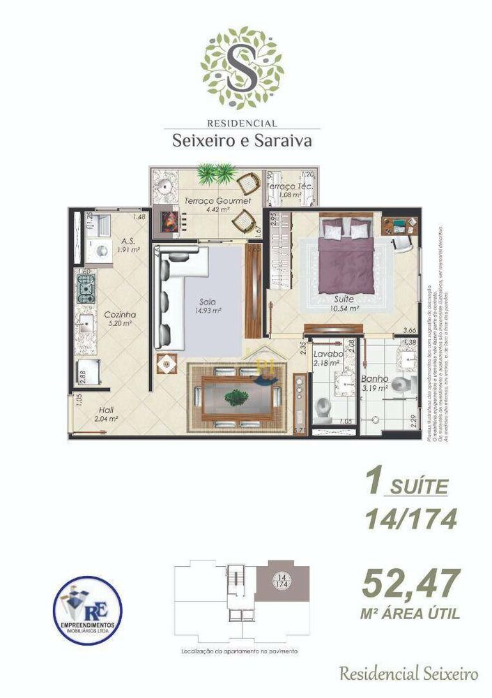Apartamento, 1 quarto, 52 m² - Foto 3