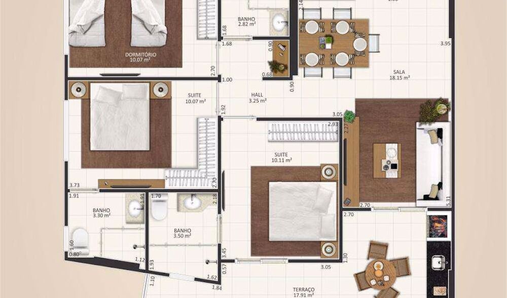 Apartamento, 3 quartos, 106 m² - Foto 3