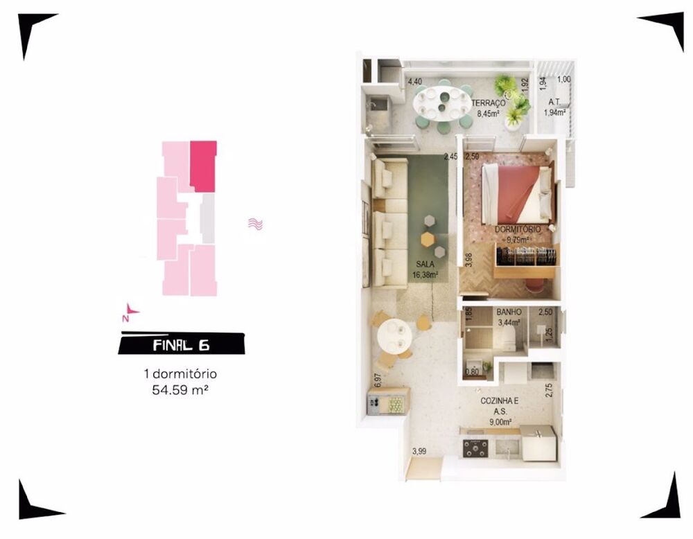 Apartamento, 1 quarto, 5459 m² - Foto 12