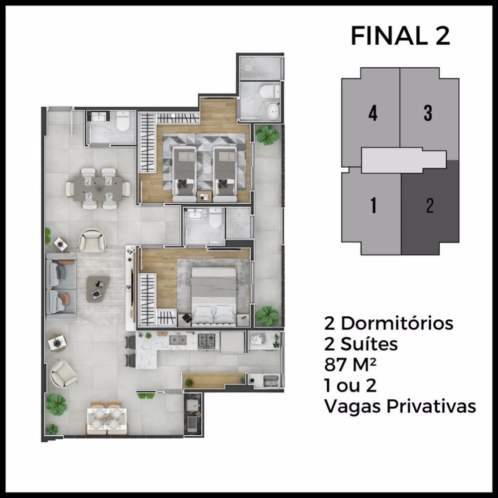 Apartamento, 2 quartos, 87 m² - Foto 13