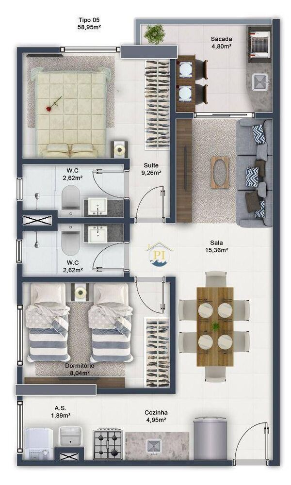 Apartamento, 2 quartos, 74 m² - Foto 16