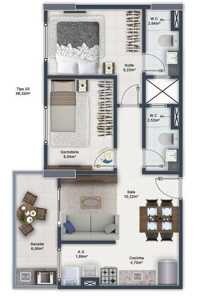 Apartamento, 2 quartos, 74 m² - Foto 23