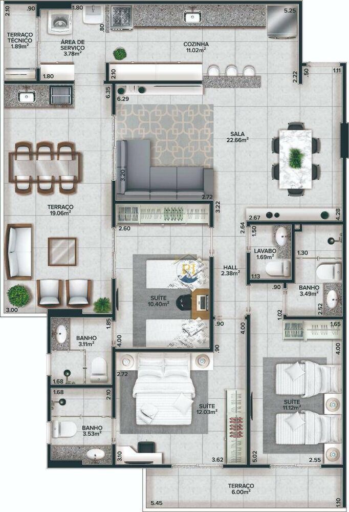Apartamento, 3 quartos, 105 m² - Foto 4