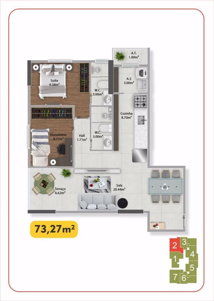 Apartamento, 2 quartos, 66 m² - Foto 4