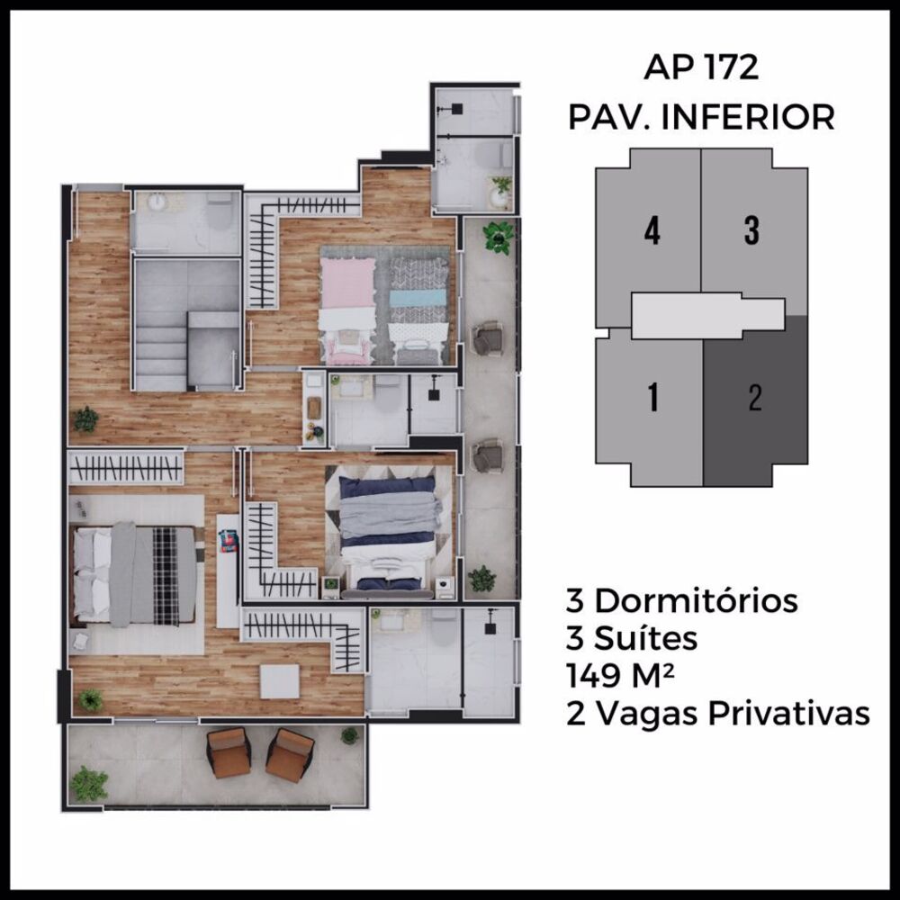 Cobertura, 3 quartos, 149 m² - Foto 15