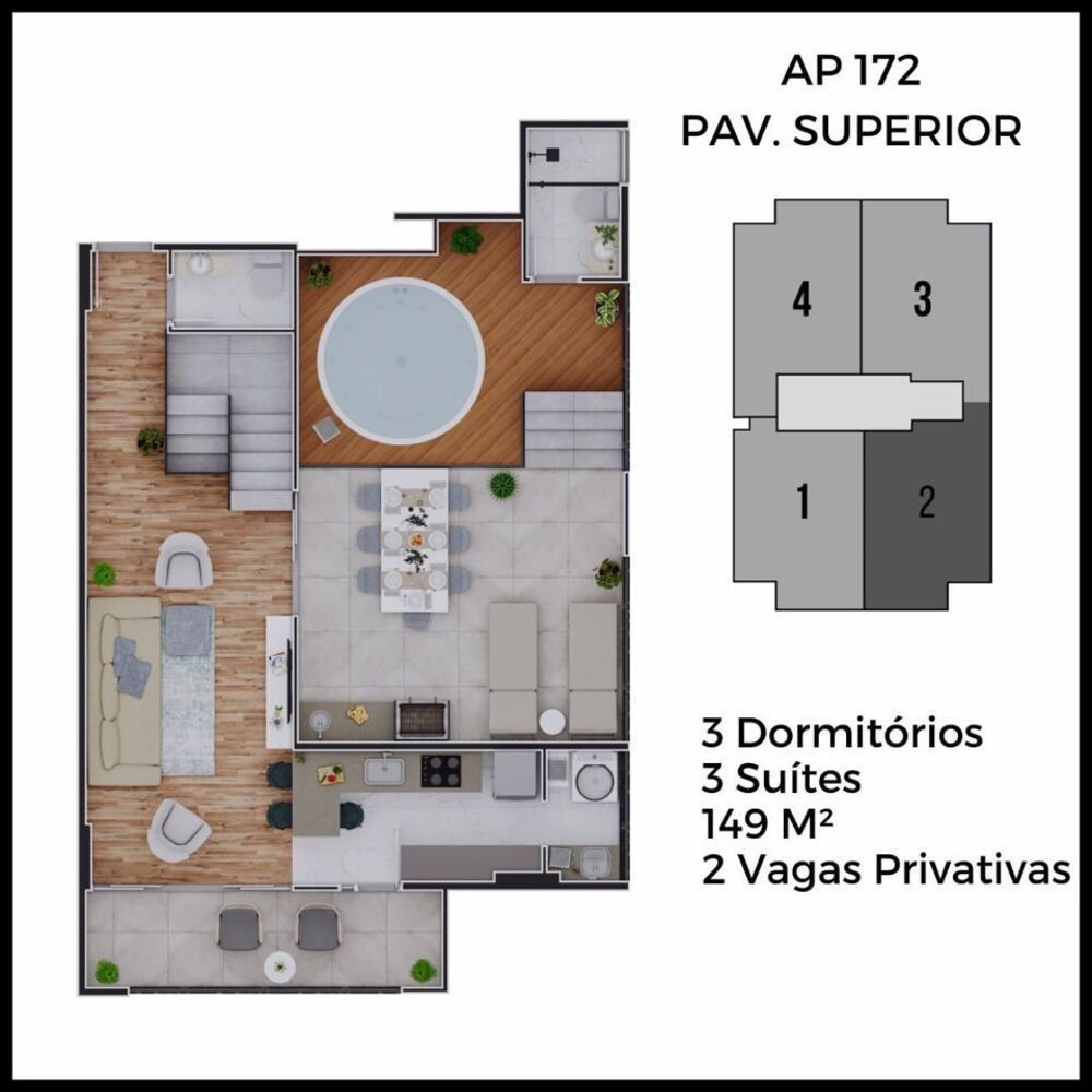 Cobertura, 3 quartos, 149 m² - Foto 16