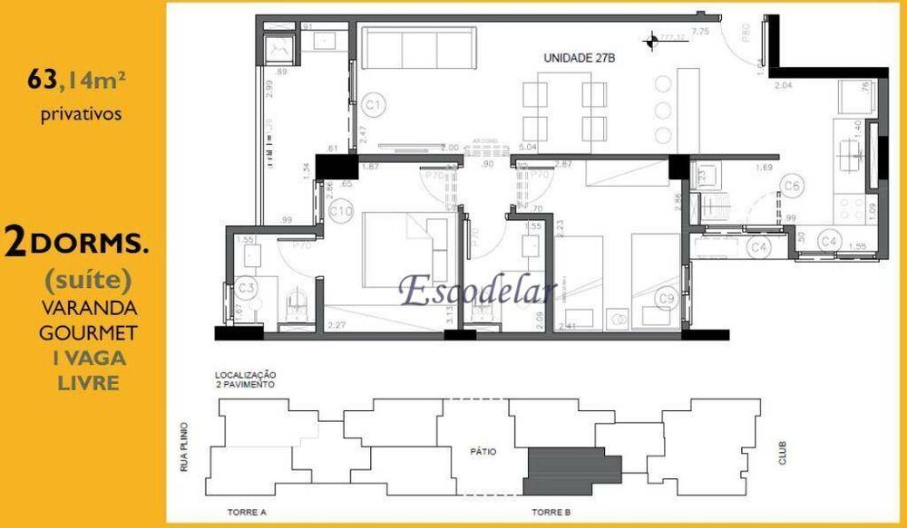 Apartamento, 2 quartos, 63 m² - Foto 3