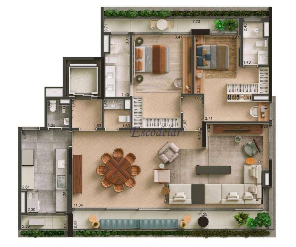 Apartamento, 3 quartos, 167 m² - Foto 17
