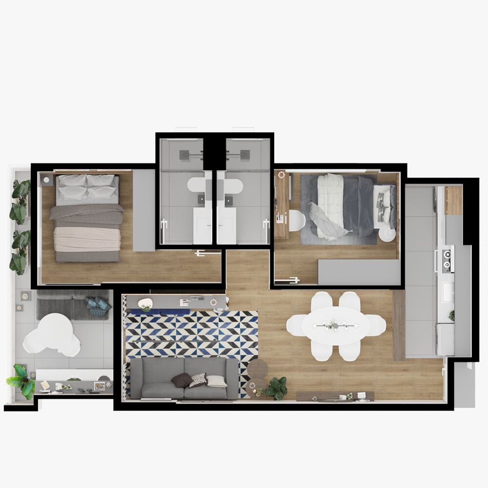 Apartamento, 2 quartos, 56 m² - Foto 6