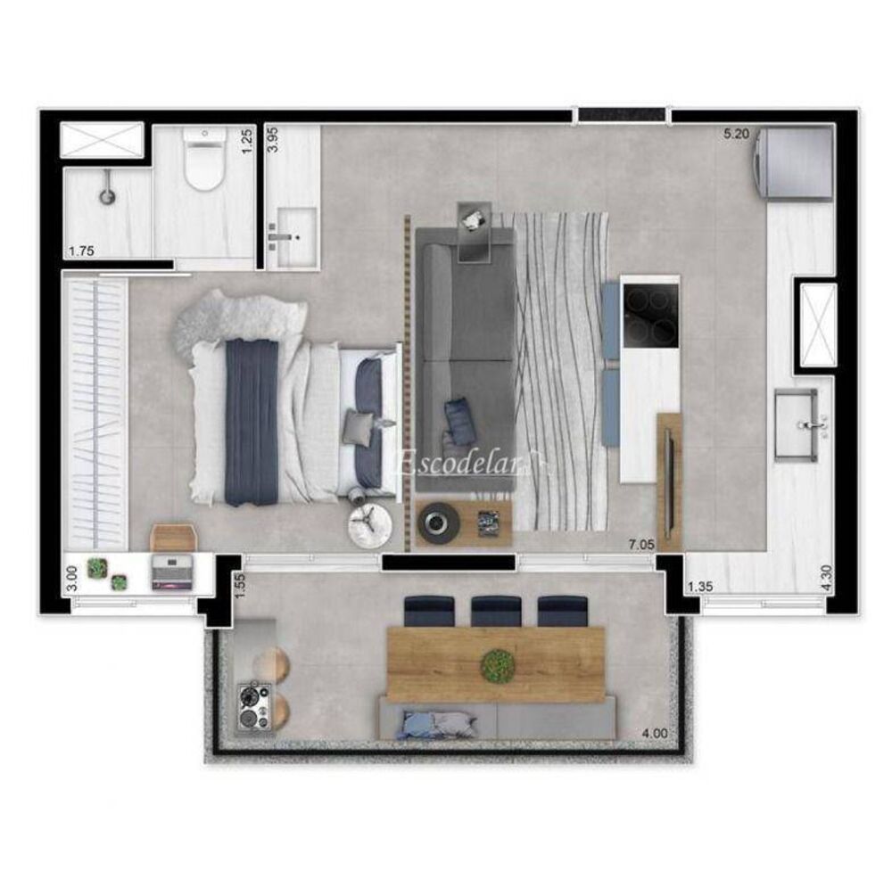 Apartamento, 1 quarto, 40 m² - Foto 8