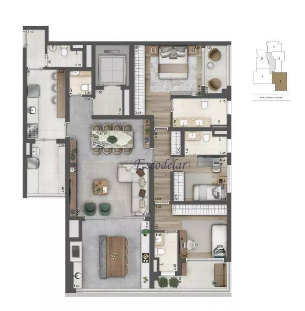 Apartamento à venda com 3 quartos, 156m² - Foto 12