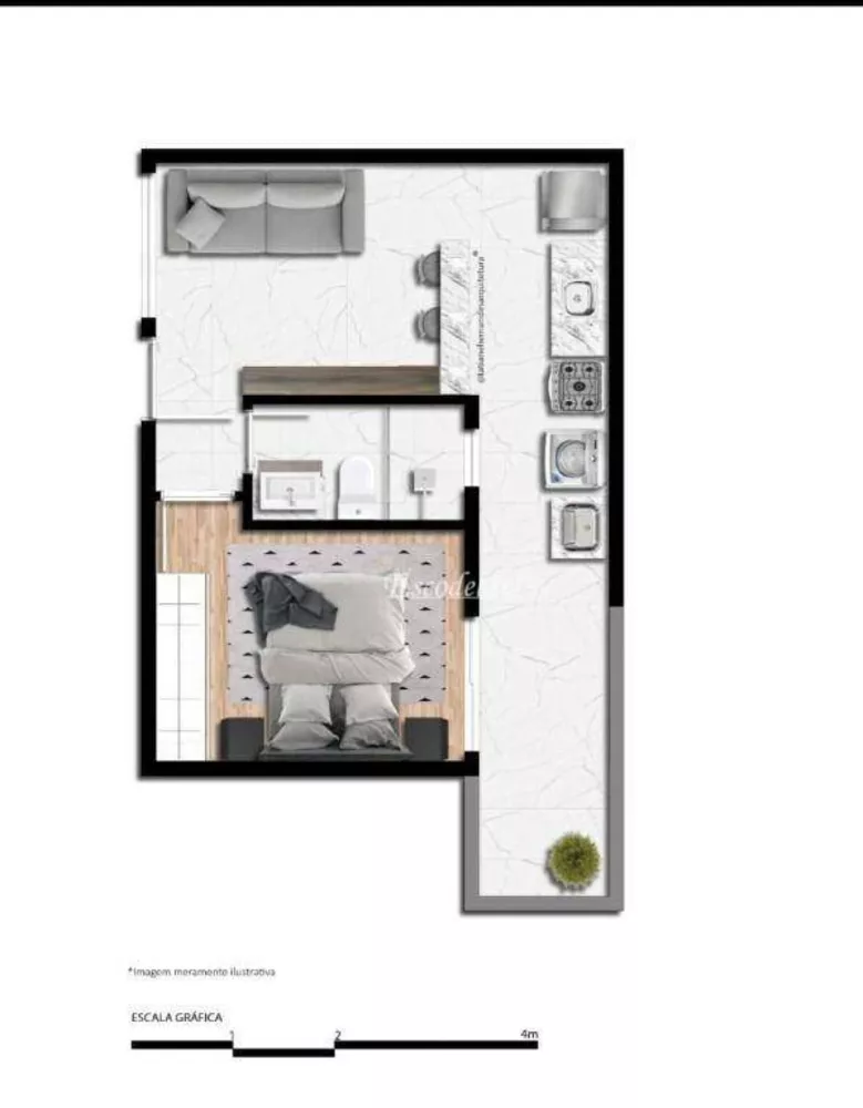 Apartamento, 1 quarto, 38 m² - Foto 1