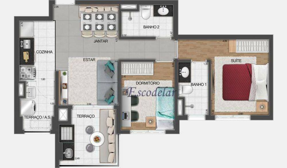 Apartamento, 2 quartos, 62 m² - Foto 4