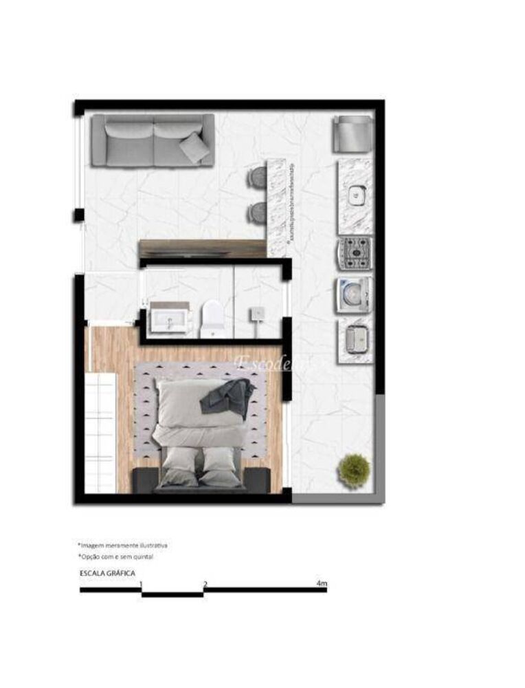 Apartamento, 1 quarto, 26 m² - Foto 7