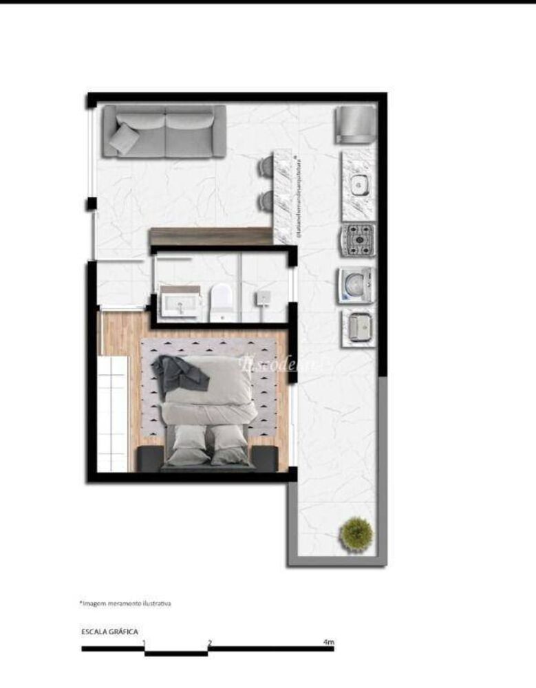 Apartamento, 1 quarto, 26 m² - Foto 5