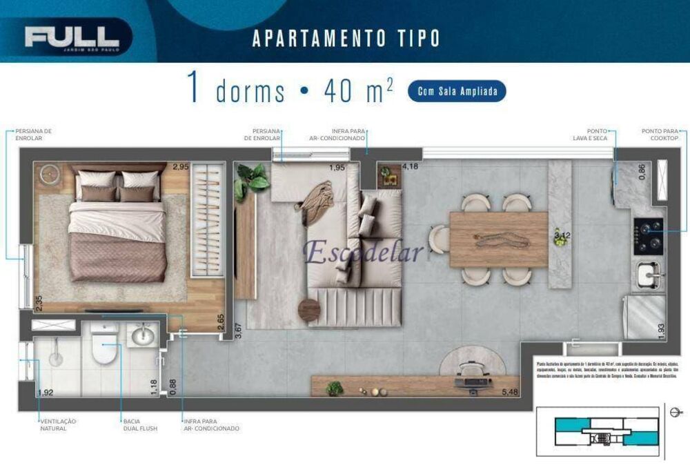 Apartamento, 2 quartos, 36 m² - Foto 26
