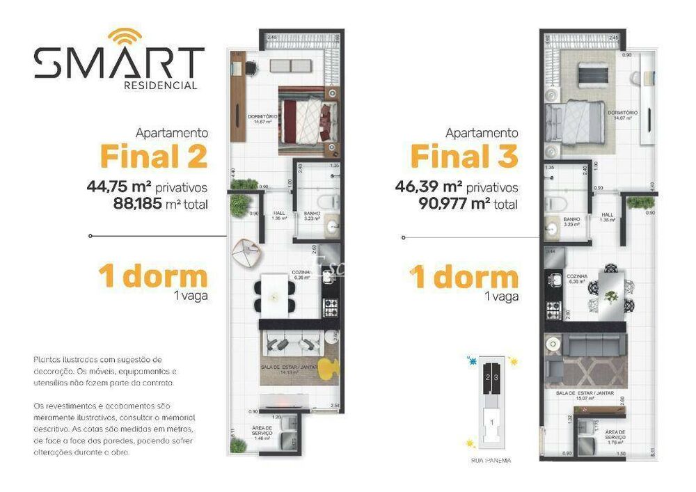 Apartamento, 1 quarto, 46 m² - Foto 7