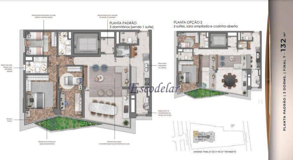Apartamento, 3 quartos, 132 m² - Foto 2