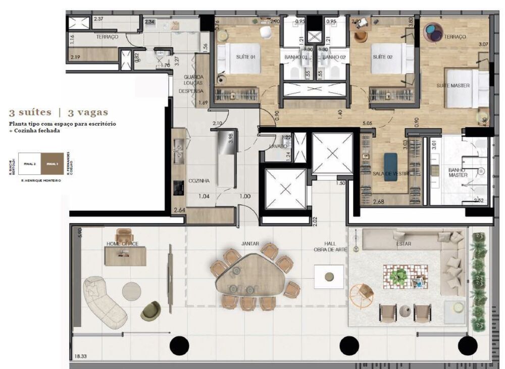 Apartamento, 3 quartos, 232 m² - Foto 13
