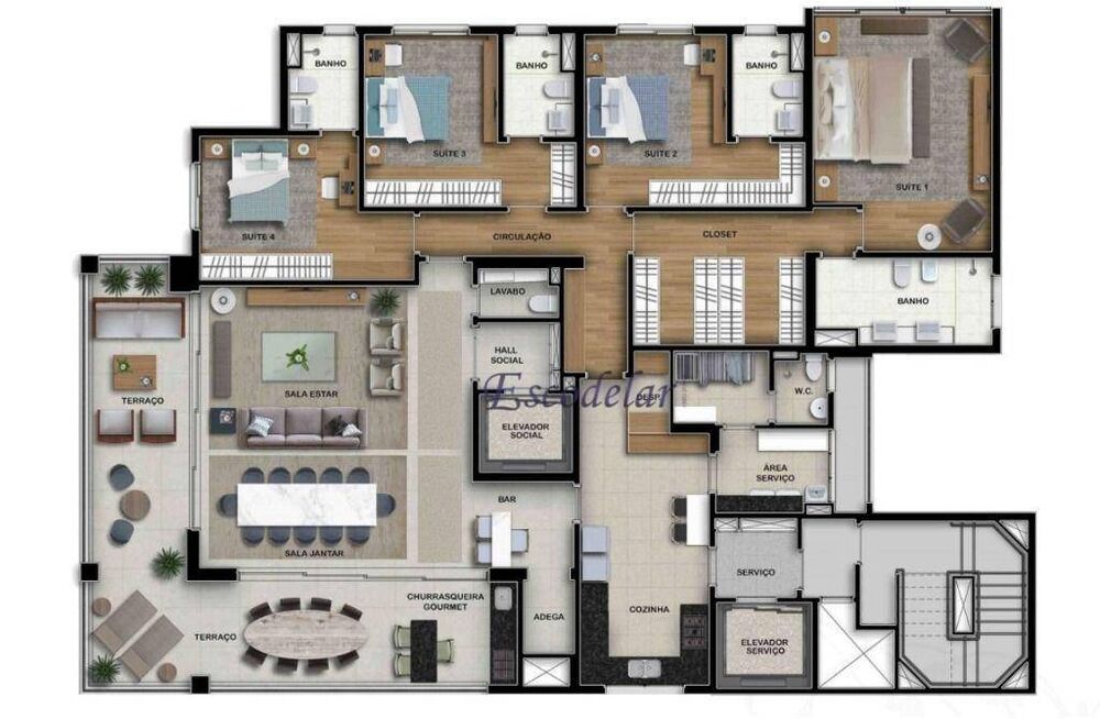 Apartamento, 4 quartos, 263 m² - Foto 29