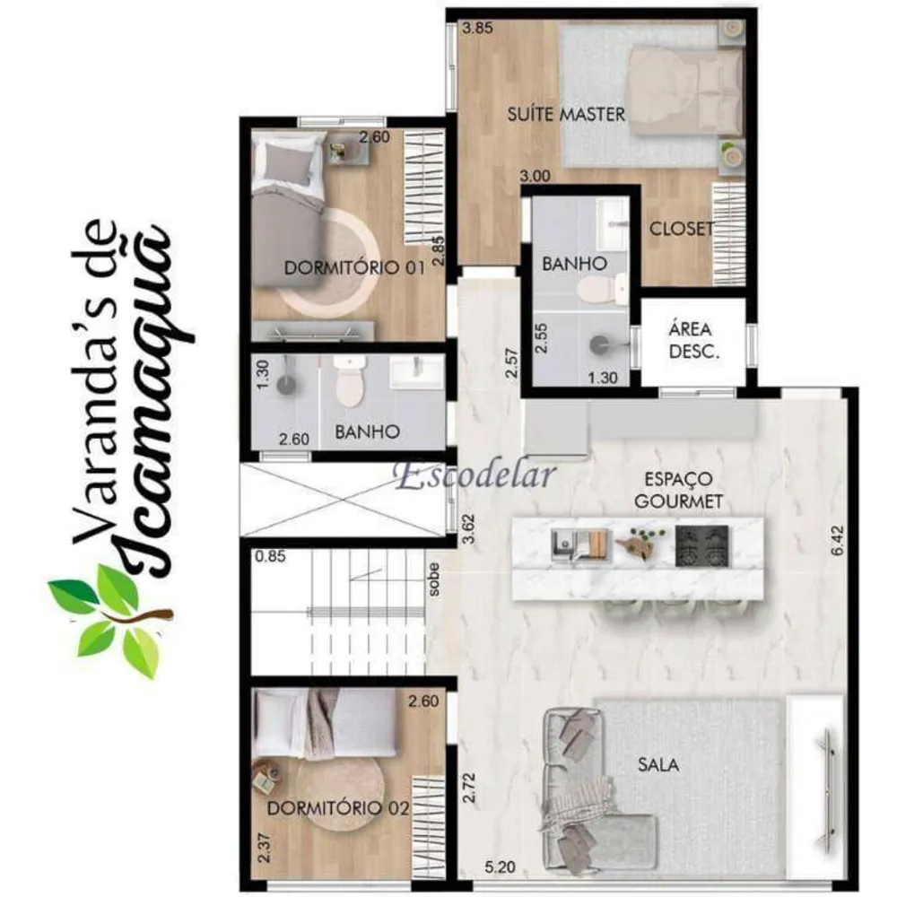 Apartamento, 3 quartos, 85 m² - Foto 3
