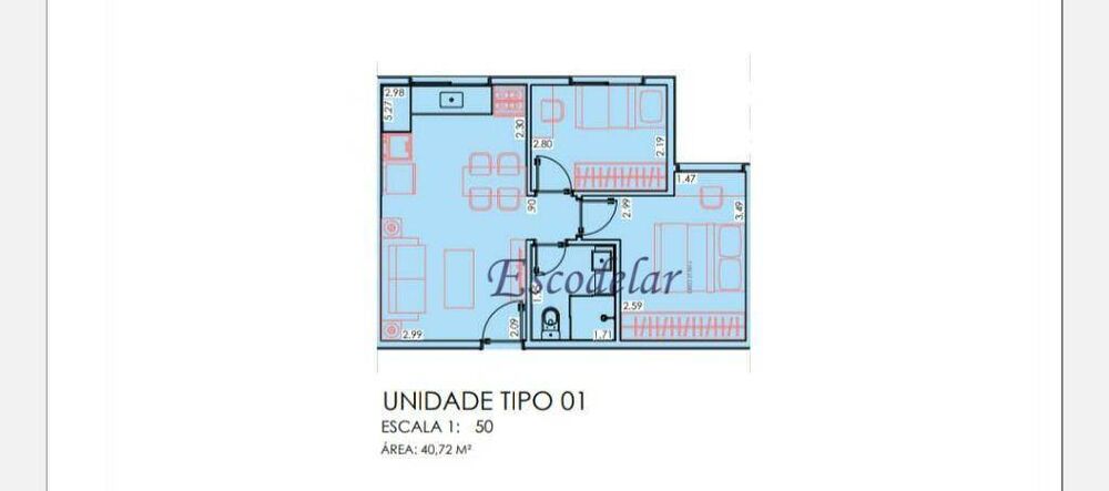 Apartamento, 2 quartos, 40 m² - Foto 4