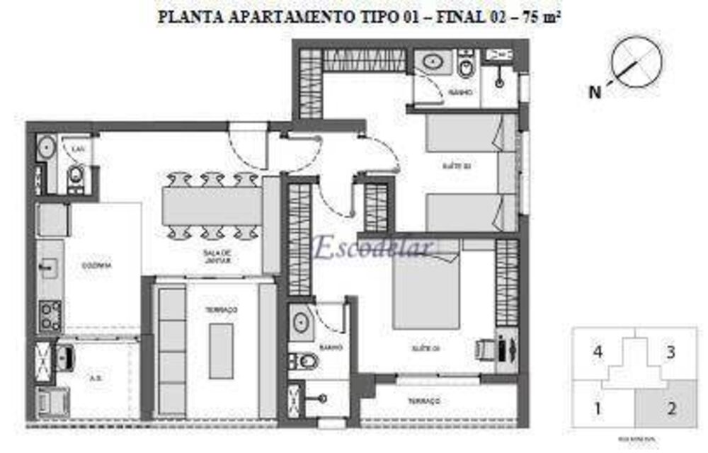 Apartamento, 2 quartos, 75 m² - Foto 3