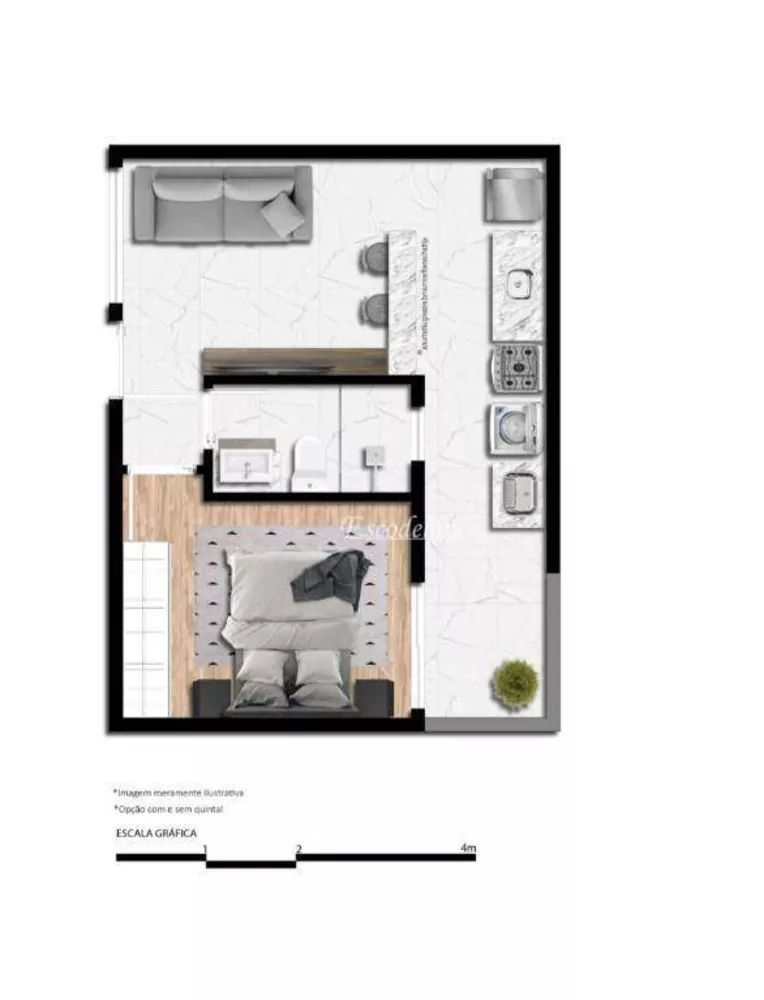 Apartamento à venda com 1 quarto, 32m² - Foto 2