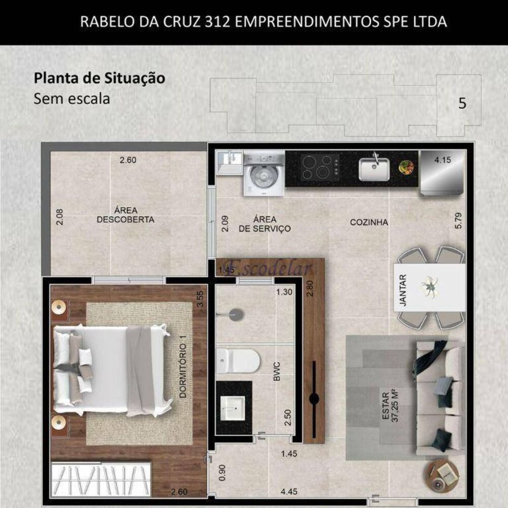 Apartamento, 2 quartos, 43 m² - Foto 8
