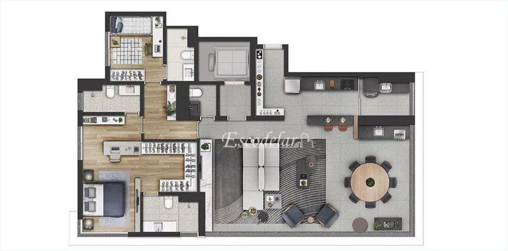 Apartamento, 3 quartos, 148 m² - Foto 2