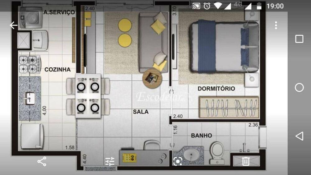 Apartamento, 1 quarto, 32 m² - Foto 9