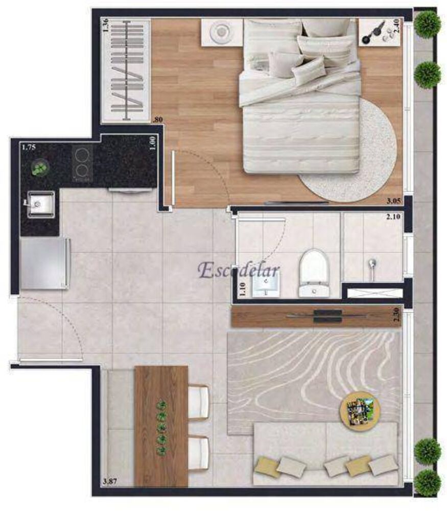 Apartamento, 1 quarto, 30 m² - Foto 17