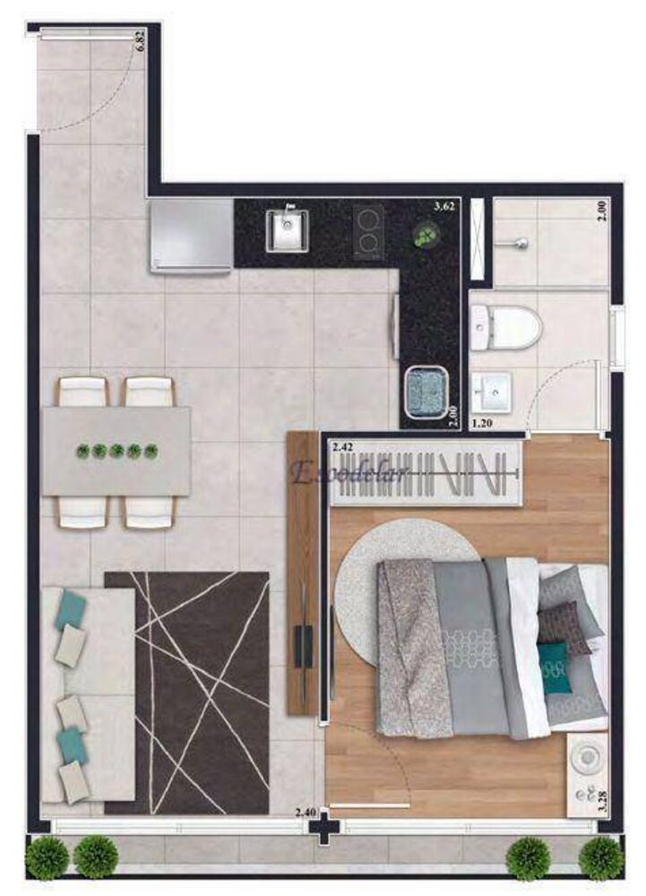 Apartamento, 1 quarto, 30 m² - Foto 15