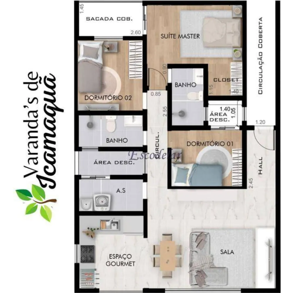 Apartamento, 3 quartos, 76 m² - Foto 7