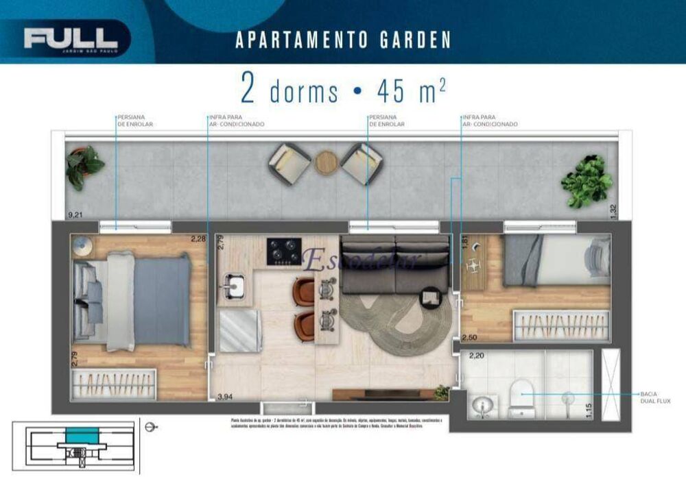Apartamento, 2 quartos, 35 m² - Foto 6