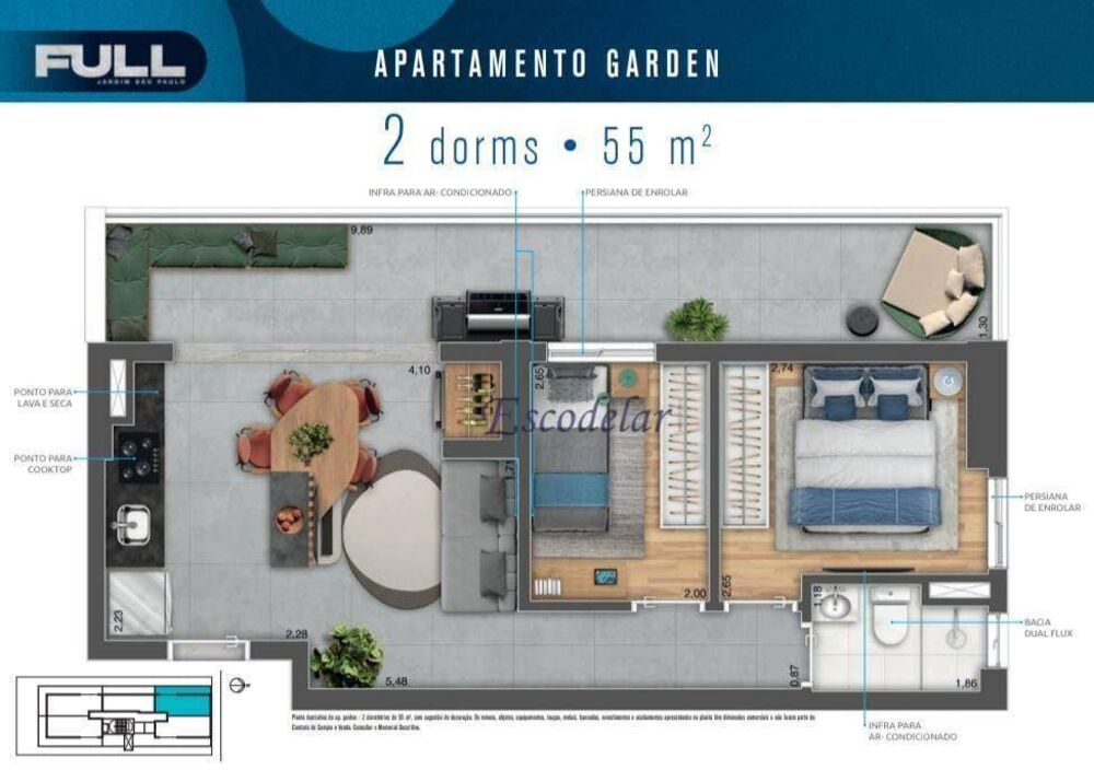 Apartamento, 2 quartos, 35 m² - Foto 4