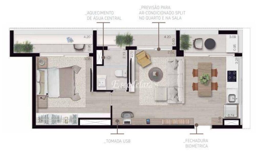 Apartamento, 1 quarto, 55 m² - Foto 11