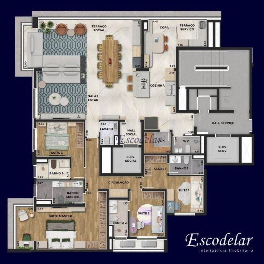 Apartamento à venda com 3 quartos, 148m² - Foto 12