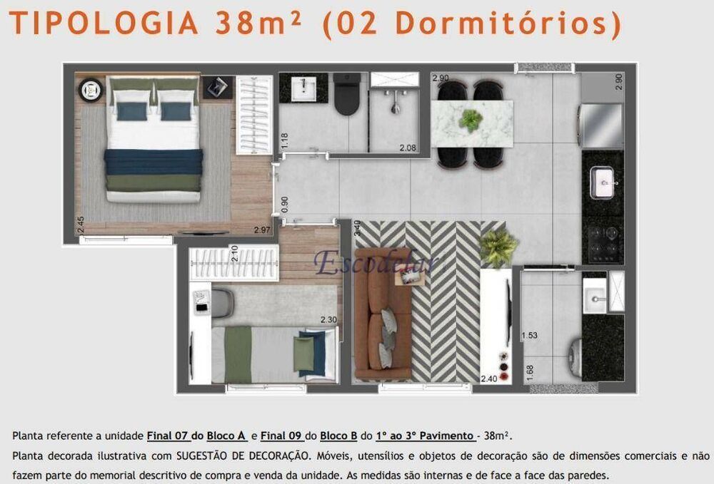 Apartamento, 2 quartos, 38 m² - Foto 14