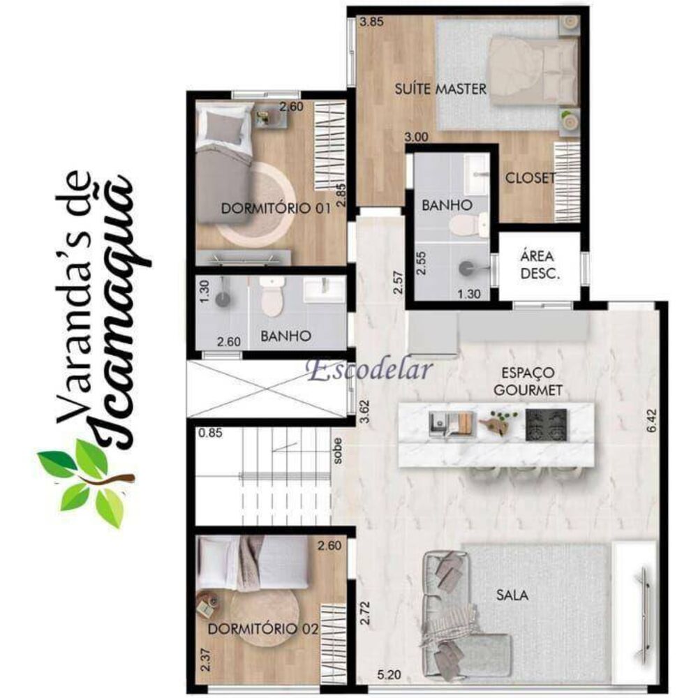 Apartamento, 3 quartos, 85 m² - Foto 4