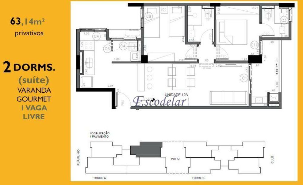 Apartamento, 2 quartos, 63 m² - Foto 3
