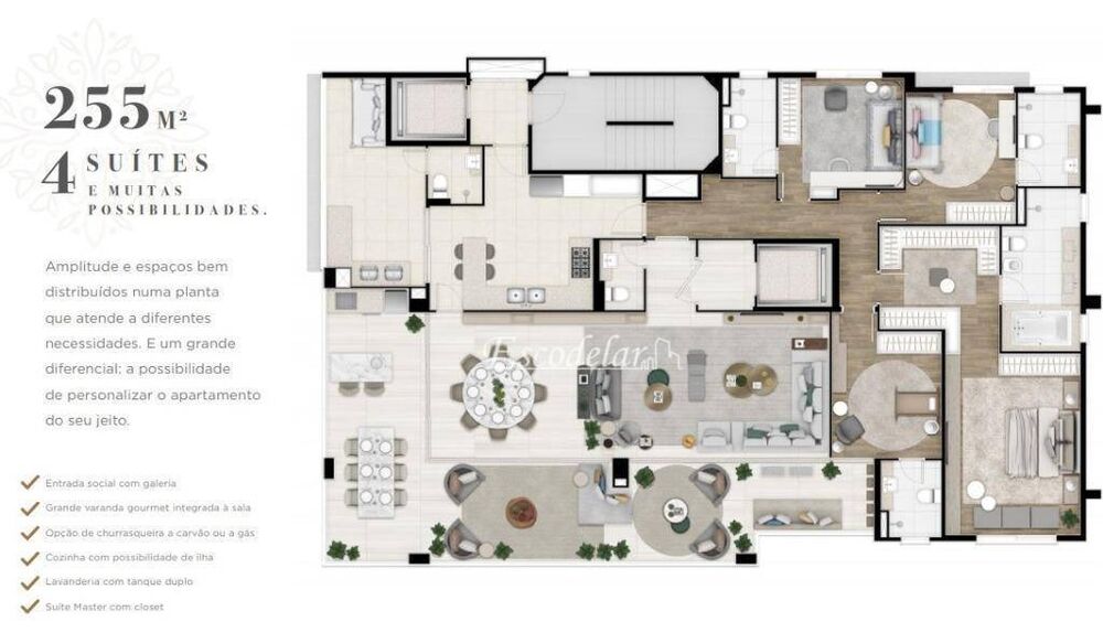Apartamento, 4 quartos, 255 m² - Foto 4