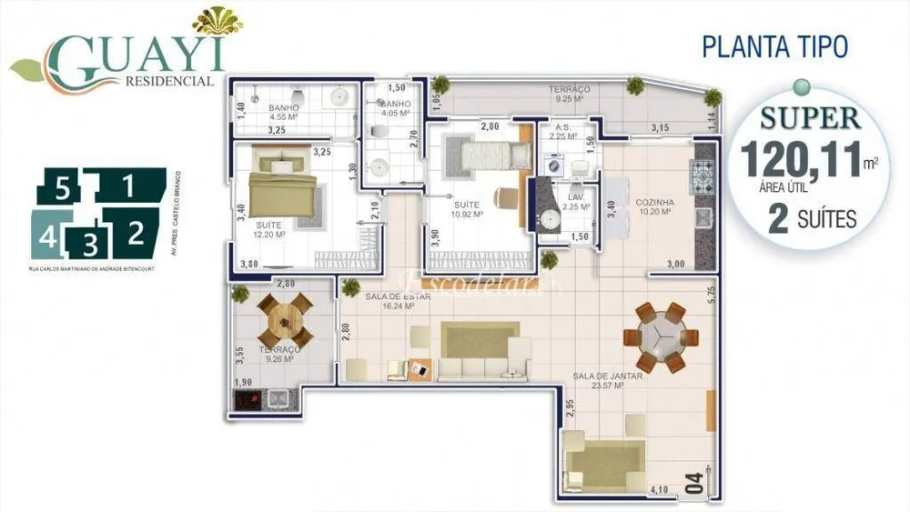 Apartamento, 2 quartos, 120 m² - Foto 2
