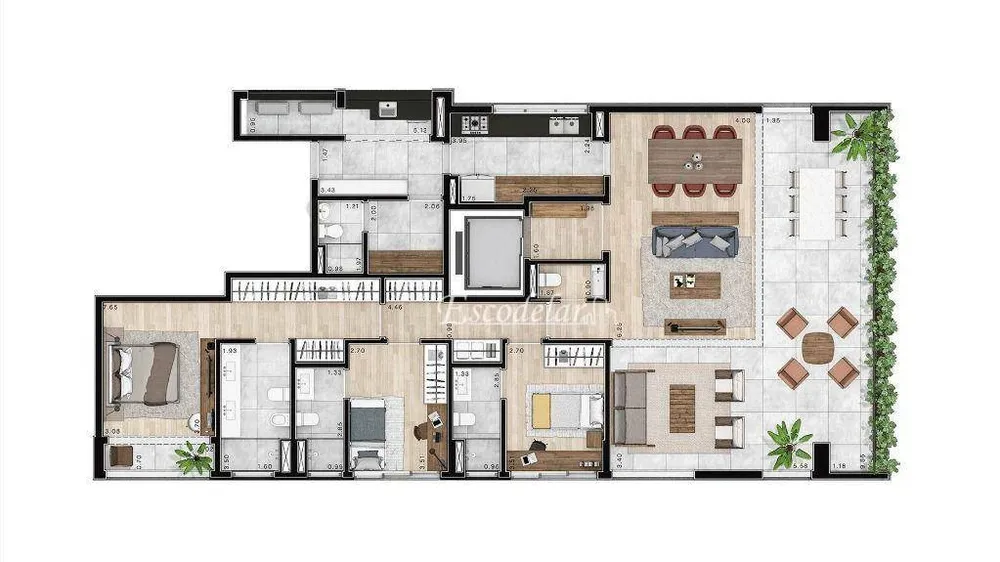 Apartamento, 2 quartos, 134 m² - Foto 3