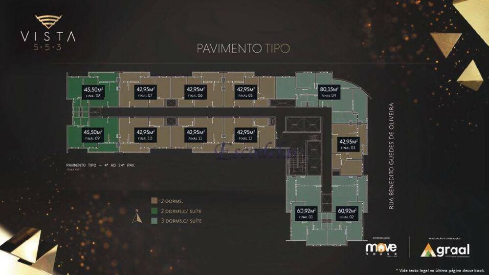 Apartamento, 2 quartos, 43 m² - Foto 3