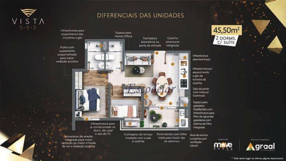 Apartamento, 2 quartos, 43 m² - Foto 2