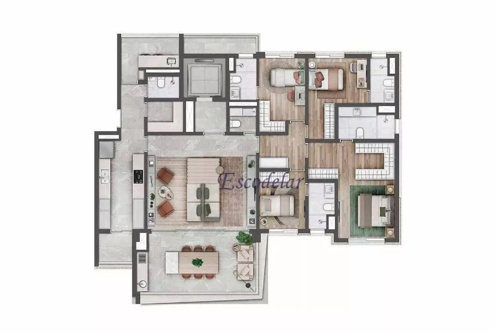 Apartamento à venda com 4 quartos, 189m² - Foto 16