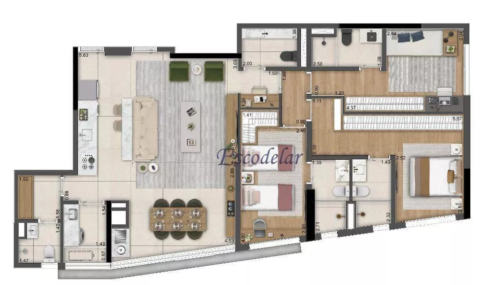 Apartamento, 3 quartos, 121 m² - Foto 15
