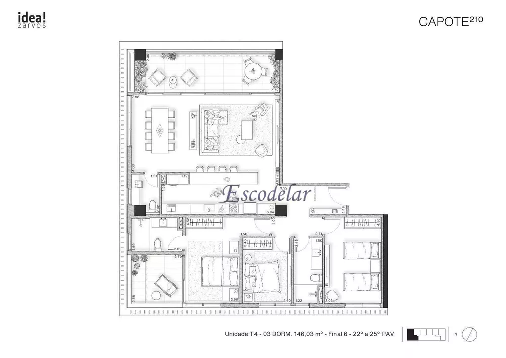 Apartamento, 3 quartos, 146 m² - Foto 8